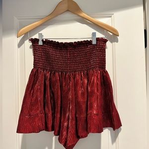Queen of sparkles red swing shorts